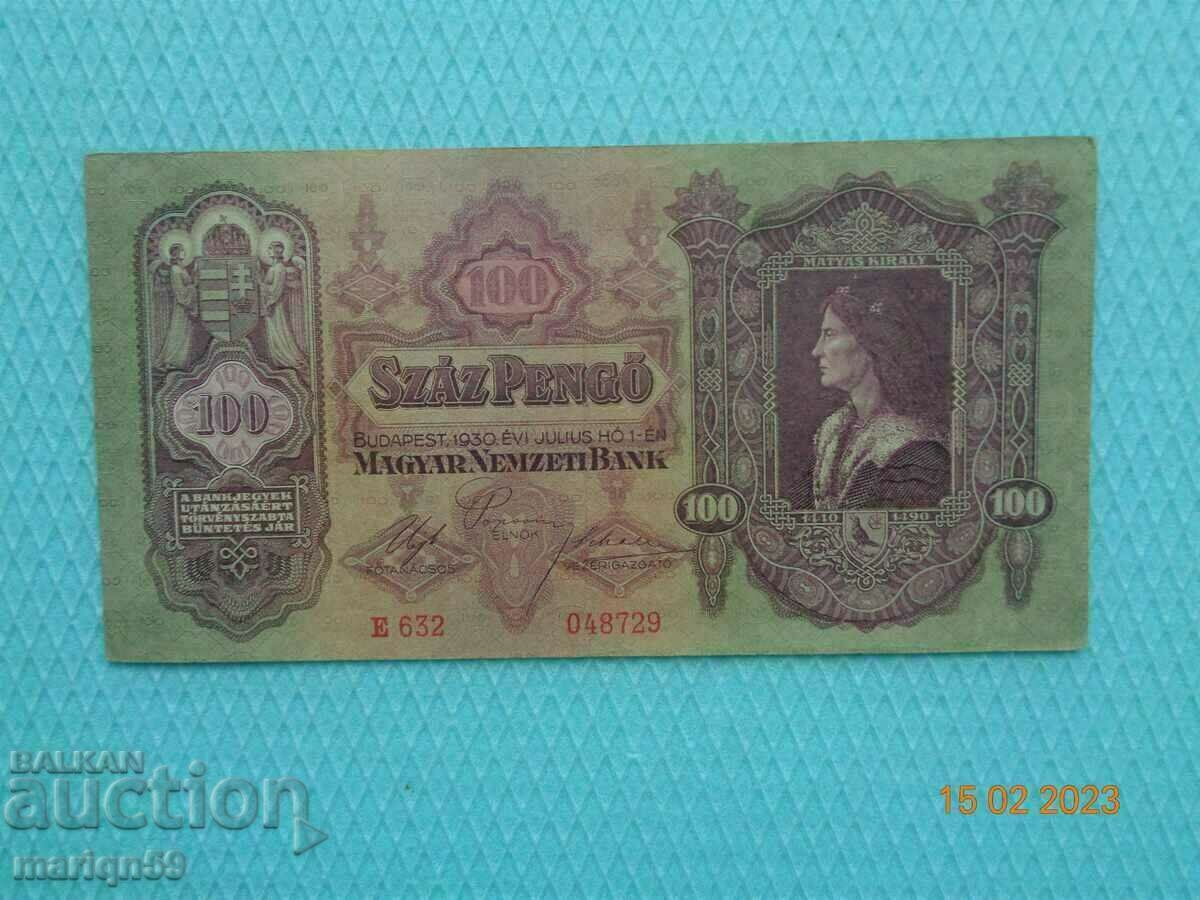 100 pengy Ungaria - 1930. excelent 6+++