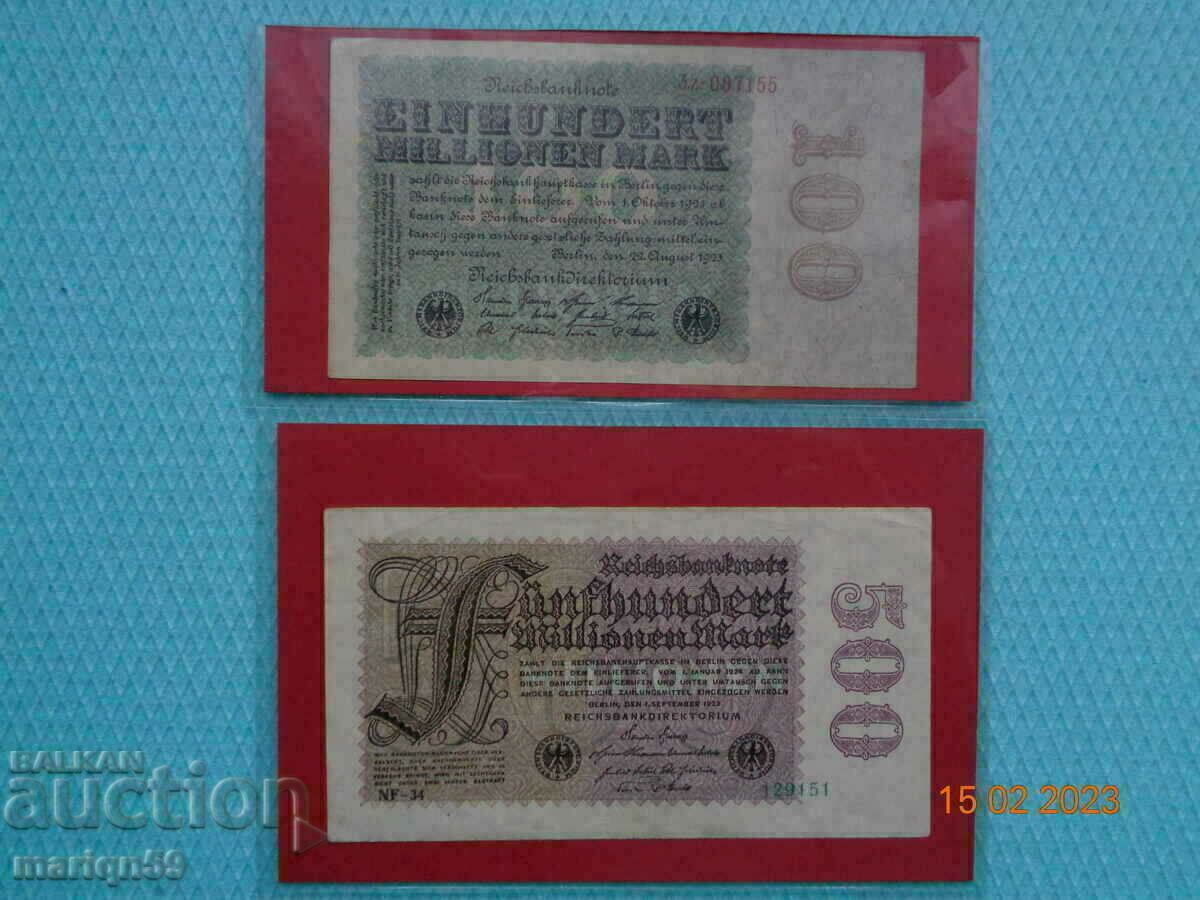 100 +500 million Germany -1923 - Excellent 100 +500 million Germany -1923 - Excellent