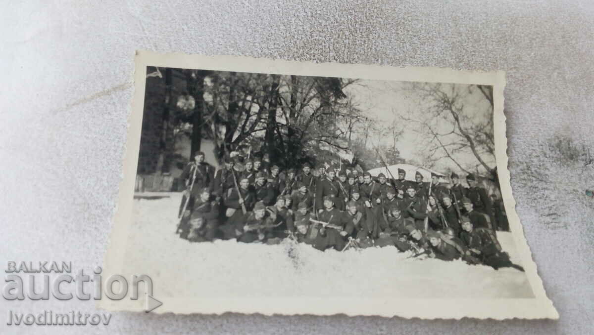 Снимка Княжево Офицери и войници напохода Княжево - Суходол