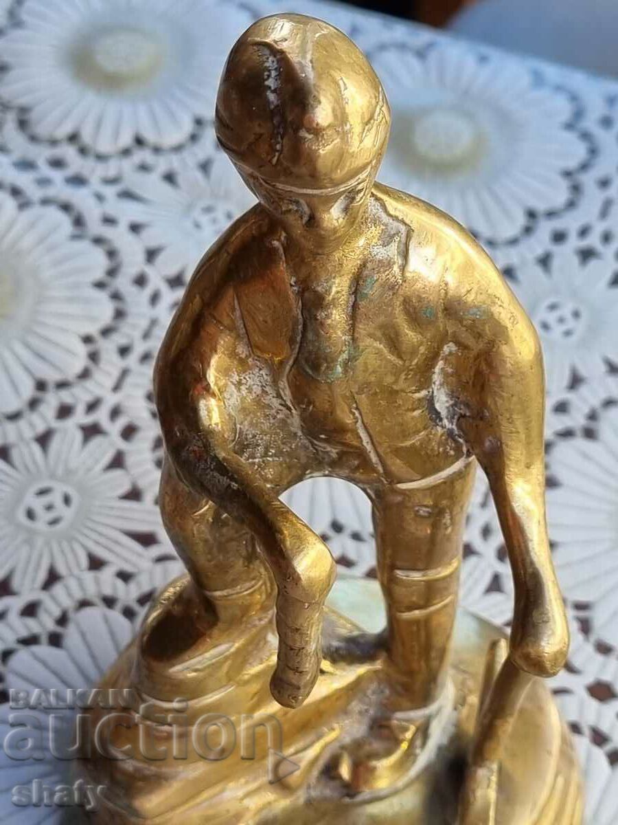 Δημοπρασία Χάλκινη φιγούρα. Μεταλλωρύχος Δημοπρασία Χάλκινη φιγούρα. Μεταλλωρύχος