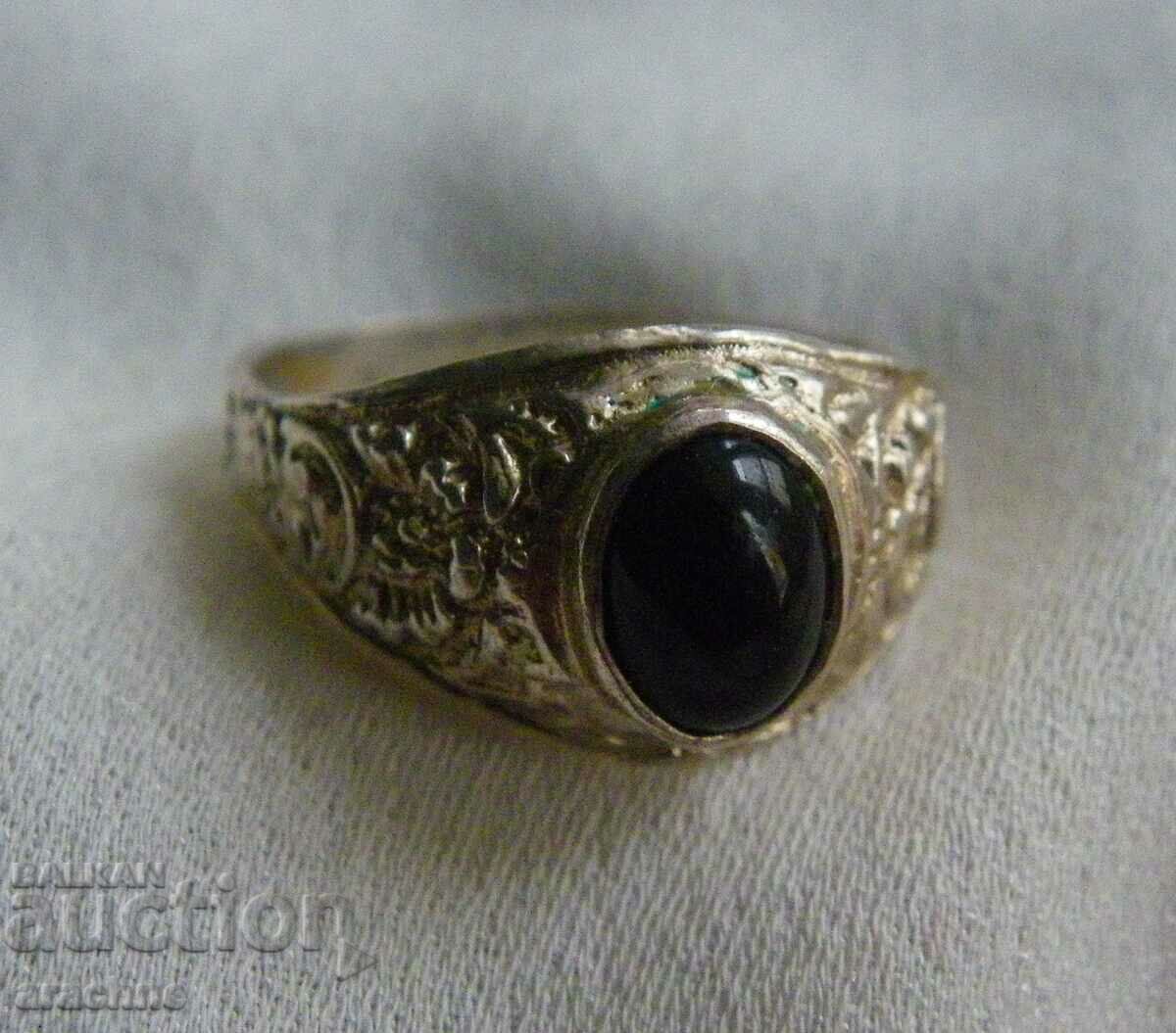 Silver morion ring