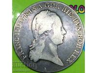 Австрийска Нидерландия 1/2 Талер 1797 сребро Патина