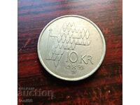 Норвегия 10 крони 1995