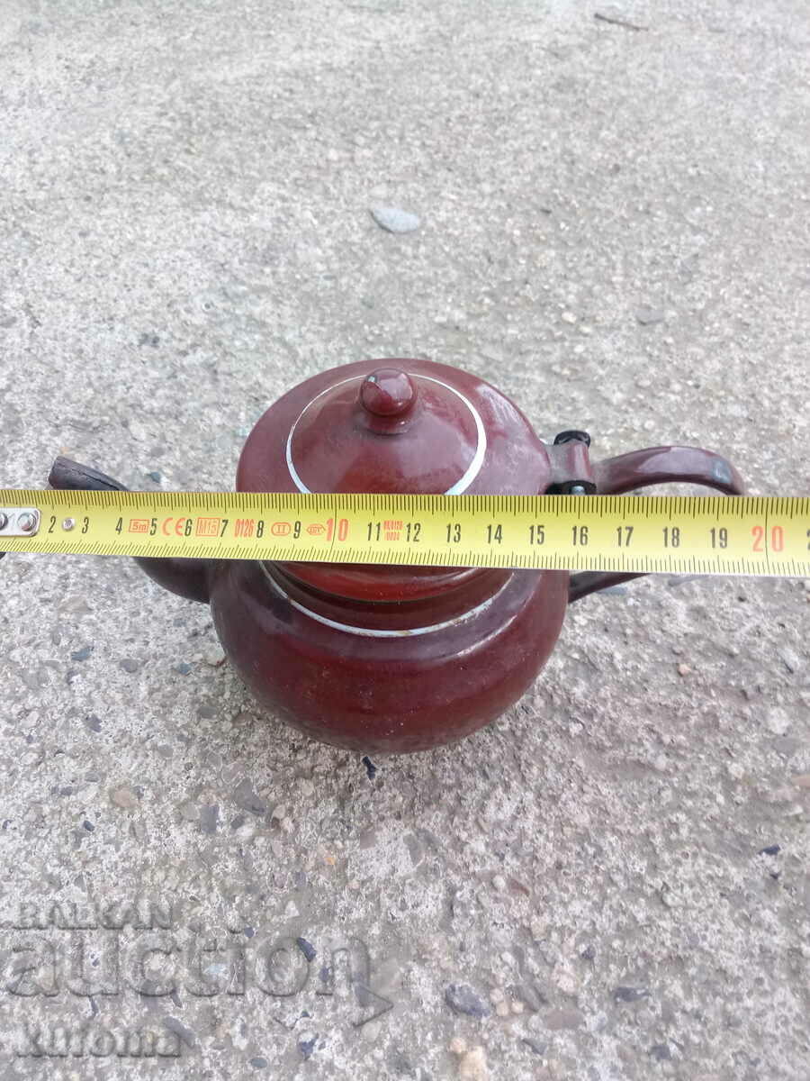 Auction Old enamel teapot Auction Old enamel teapot