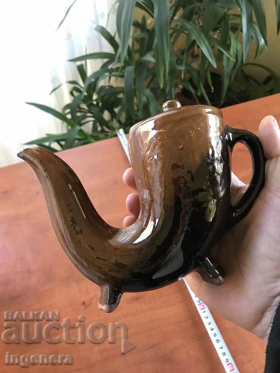 VESSEL FOR POURING HEATED BRANDY-TROJAN CERAMIC with price 5.00 BGN | € 2.56 VESSEL FOR POURING HEATED BRANDY-TROJAN CERAMIC with price 5.00 BGN | € 2.56