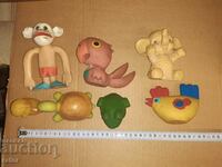 Old social rubber toys - 7 pieces. Rubber toy