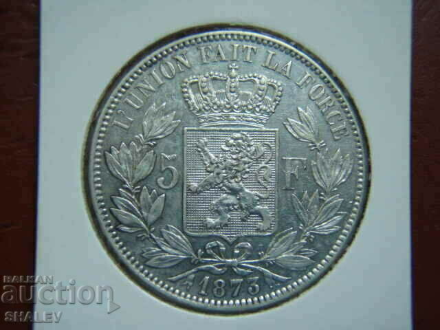 Auction  5 Francs 1873 Belgium - AU