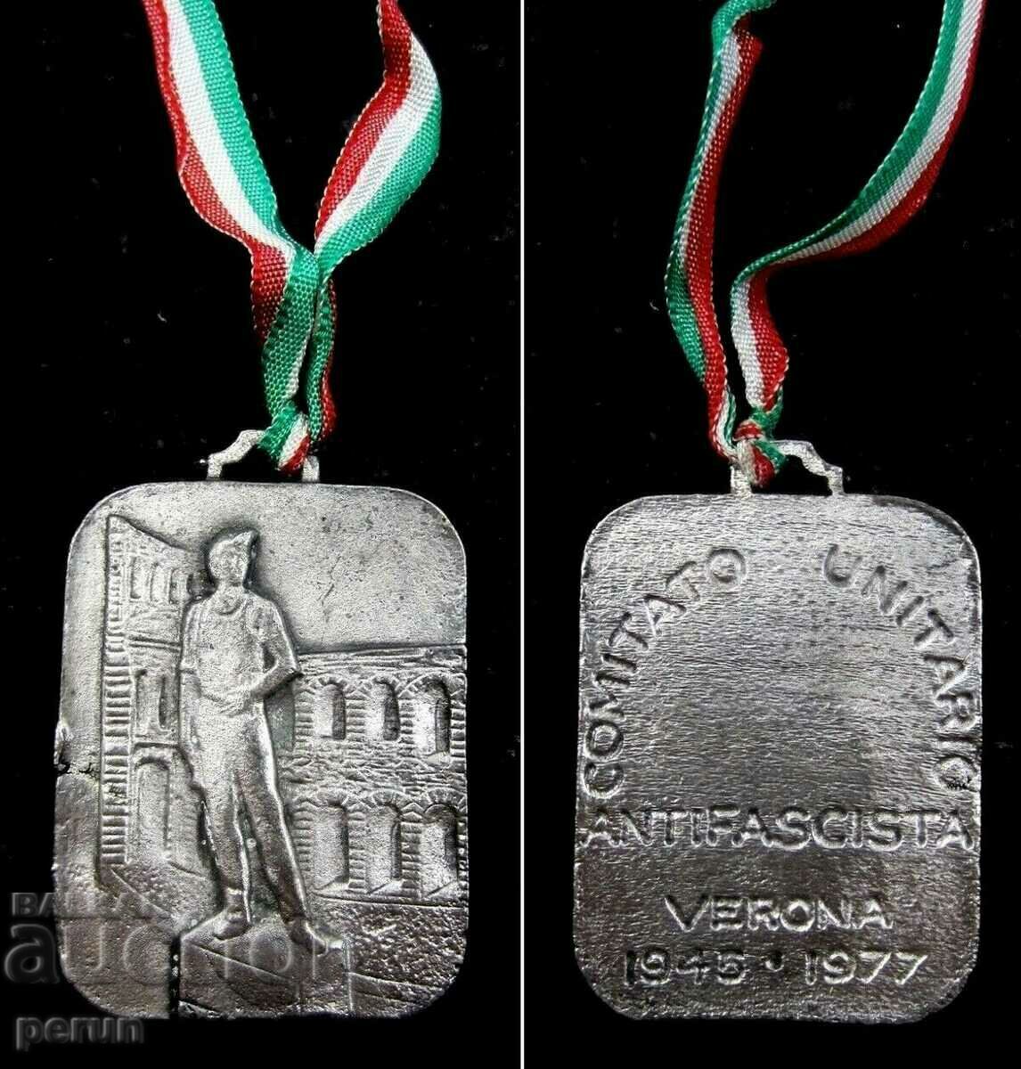 Old Medal-United Anti-Fascist Committee of Verona-Italy