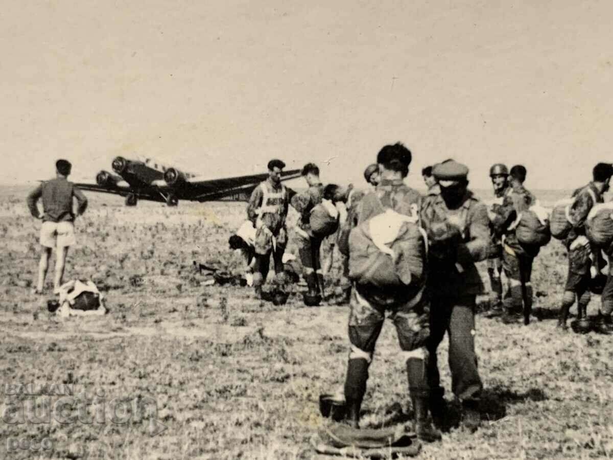 Parachute Squad Junkers-52 1940s old photo with price 50.00 BGN | € 25.56 Parachute Squad Junkers-52 1940s old photo with price 50.00 BGN | € 25.56