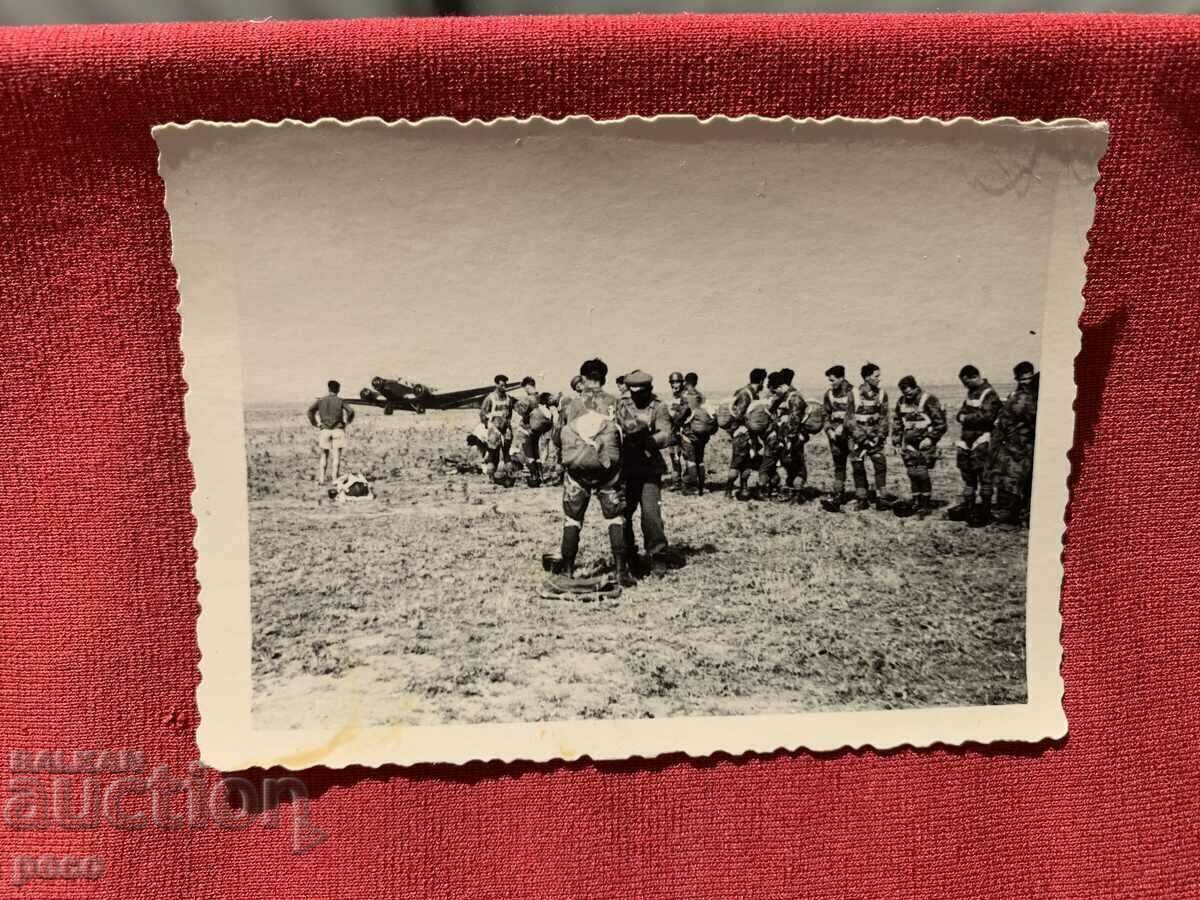 Delivery of Parachute Squad Junkers-52 1940s old photo Delivery of Parachute Squad Junkers-52 1940s old photo