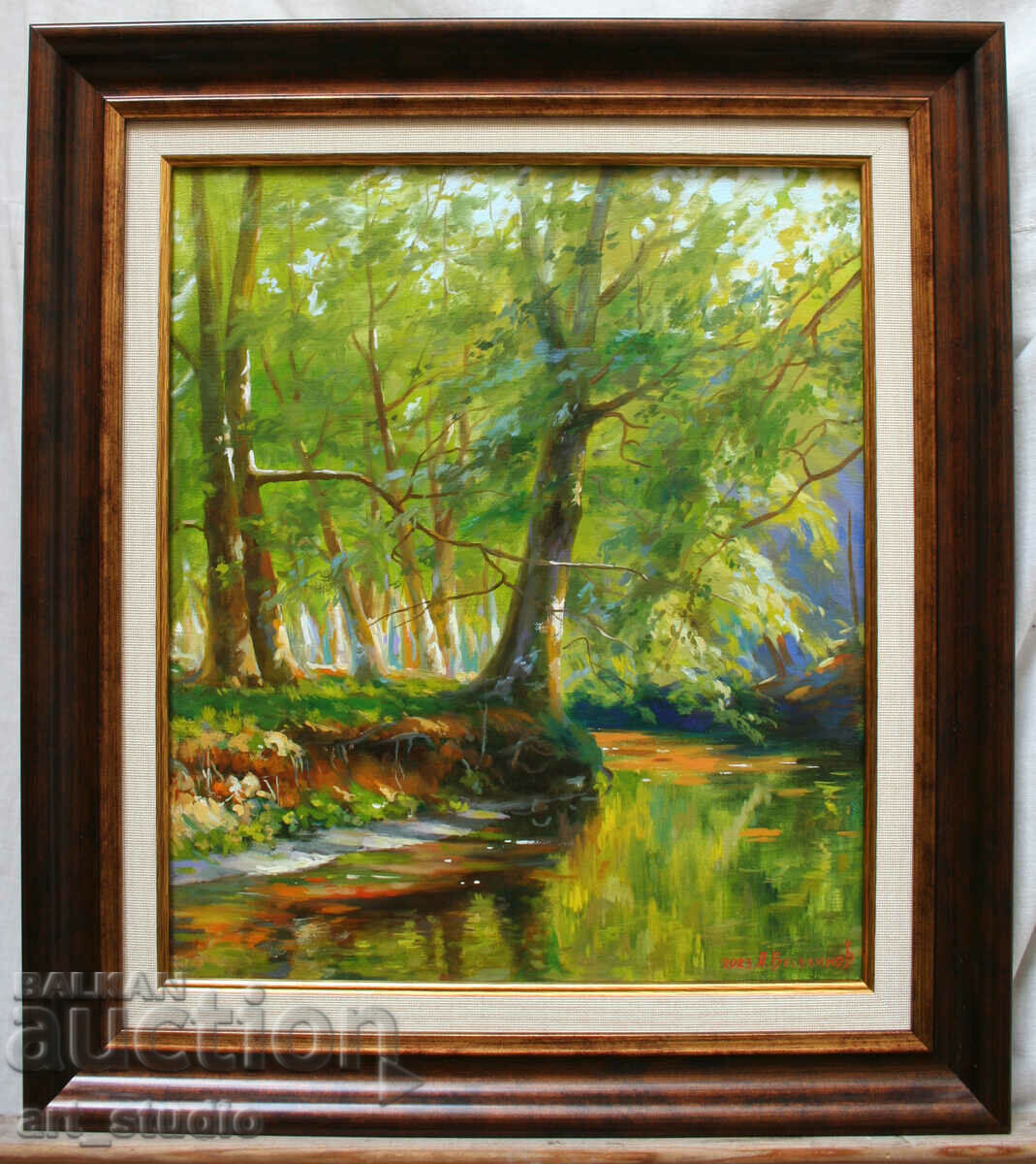 Forest stream - oil paint