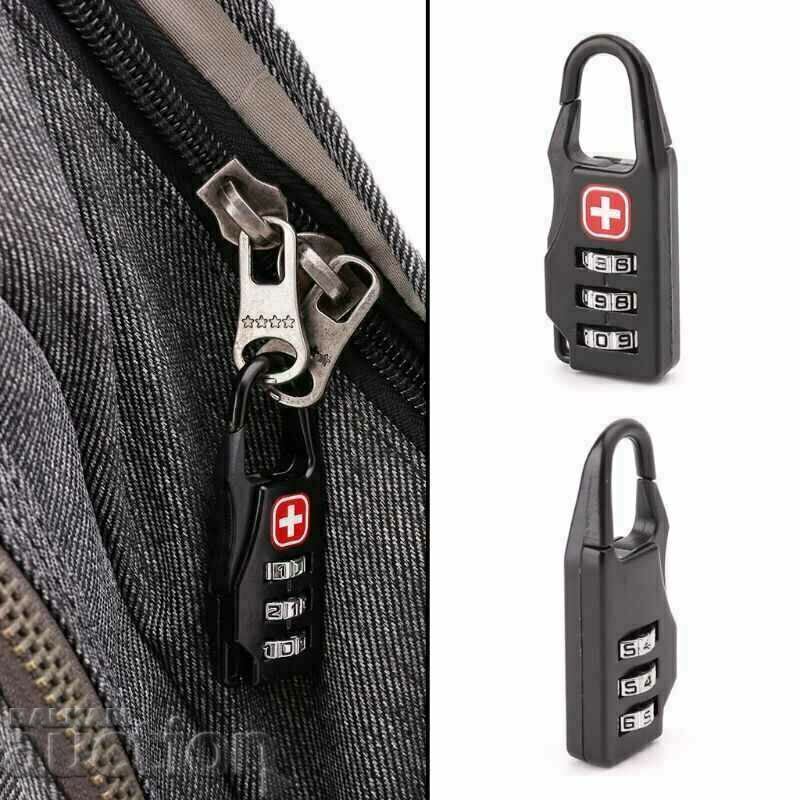 Padlock with code padlock for locking suitcases backpacks bags - 5
