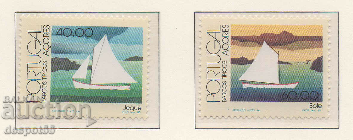 1985. Azores. Sailboats.