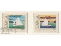 1985. Azores. Sailboats.