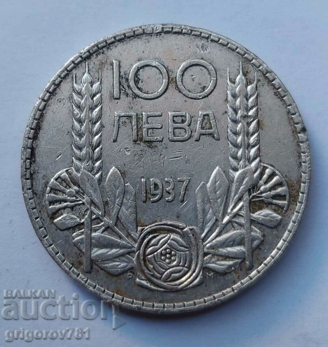 100 leva silver Bulgaria 1937 - silver coin #46