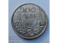 100 leva silver Bulgaria 1937 - silver coin #46