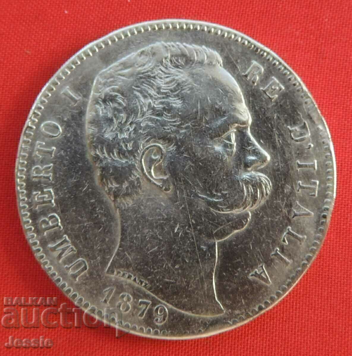 5 lira 1879 Italy silver - NO MADE IN CHINA ! with price € 69.95 | 136.81 BGN