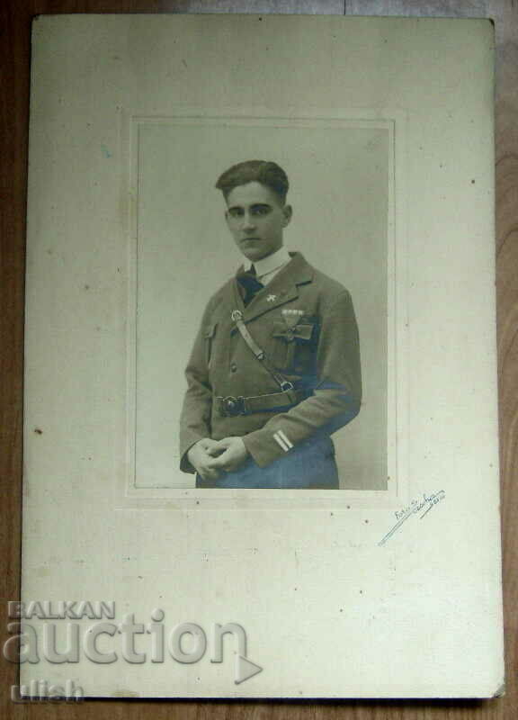 1928 uniformă de ofițer cadet fotografie foto din carton dur