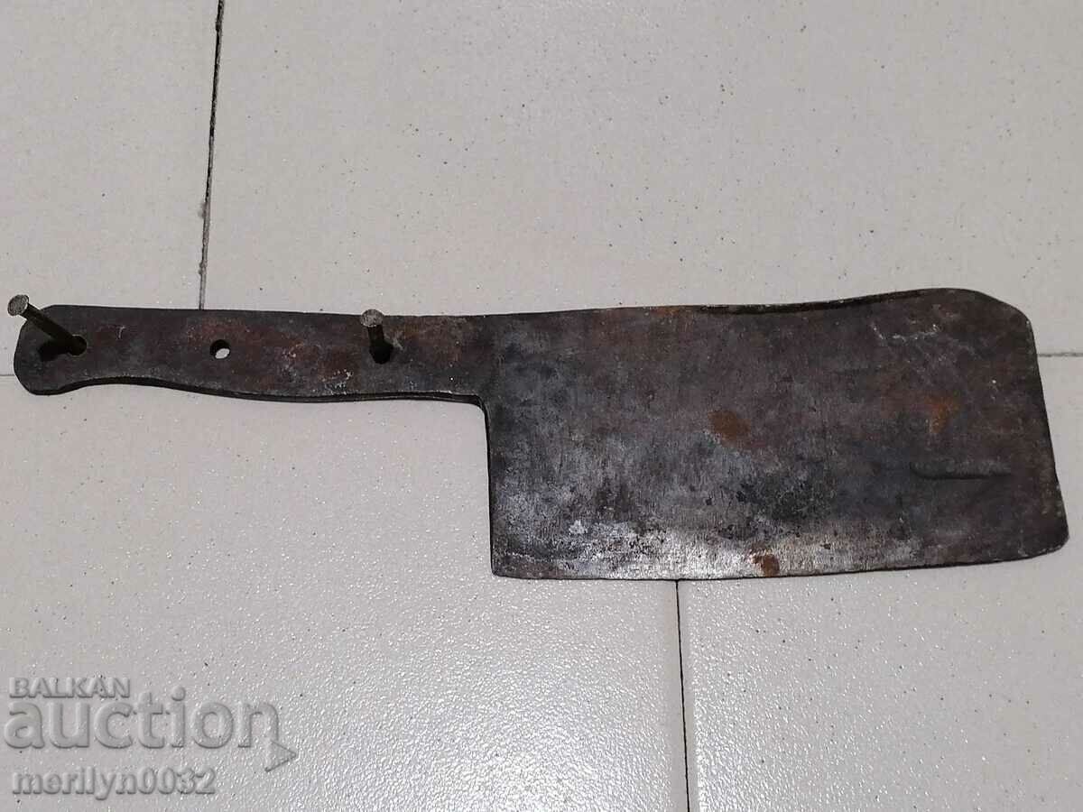 Old forged scythe, ax, hoop, knife, machete, blade - 5 Old forged scythe, ax, hoop, knife, machete, blade - 5