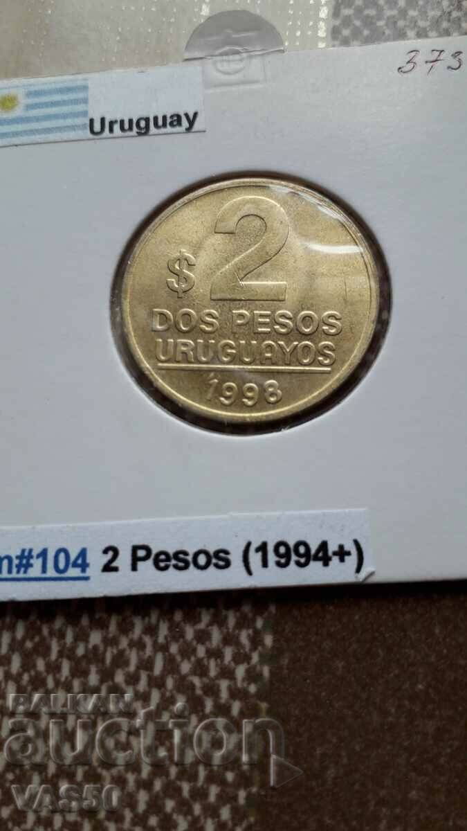 373. URUGUAY-2 pesos 1998