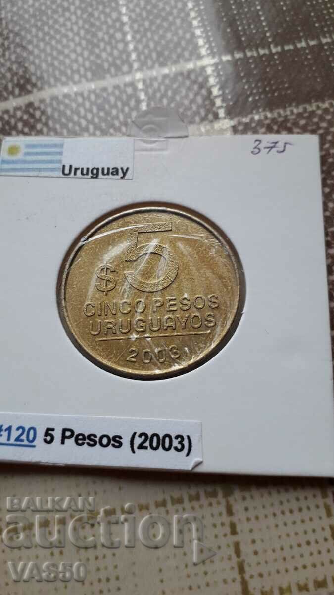 375. URUGUAY-5 pesos 2003