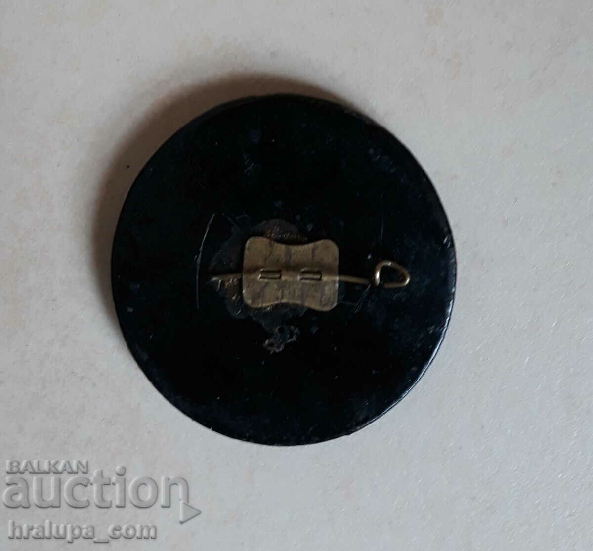 Old brooch miniature hand painted with price 20.00 BGN | € 10.23
