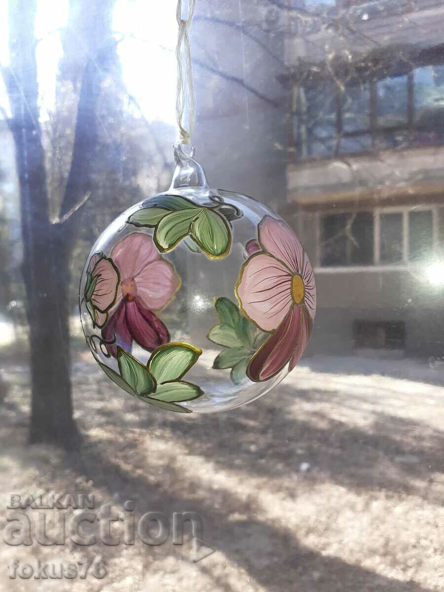 Delivery of Blown glass ball hand painted super fine Delivery of Blown glass ball hand painted super fine