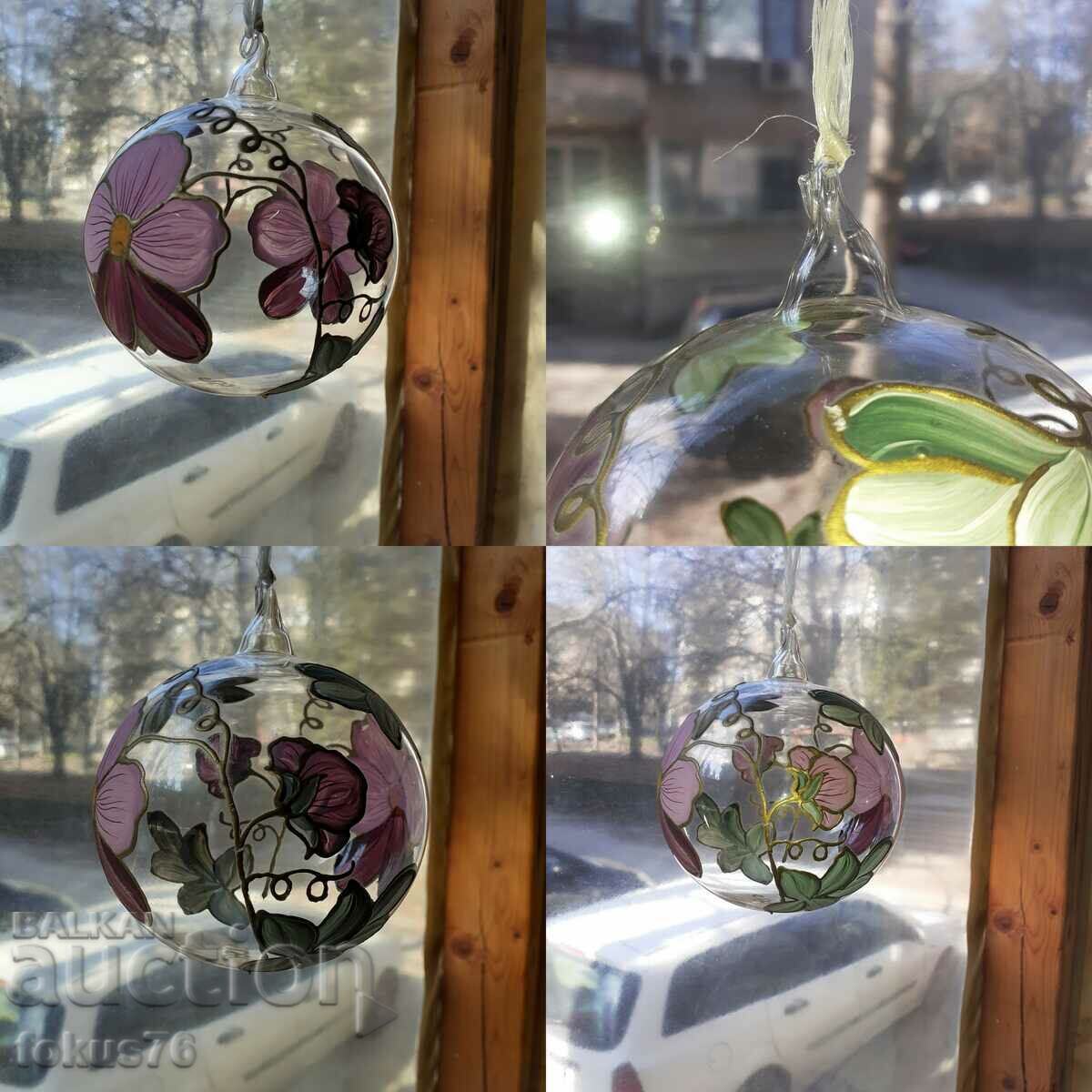 Blown glass ball hand painted super fine - 7 Blown glass ball hand painted super fine - 7