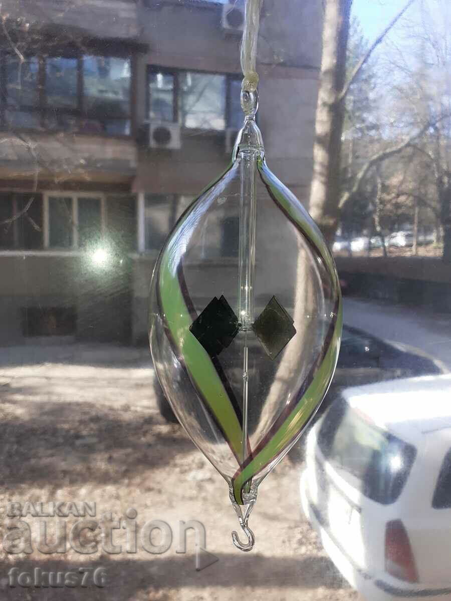 Blown glass ball hand painted super fine with carousel with price 99.00 BGN | € 50.62