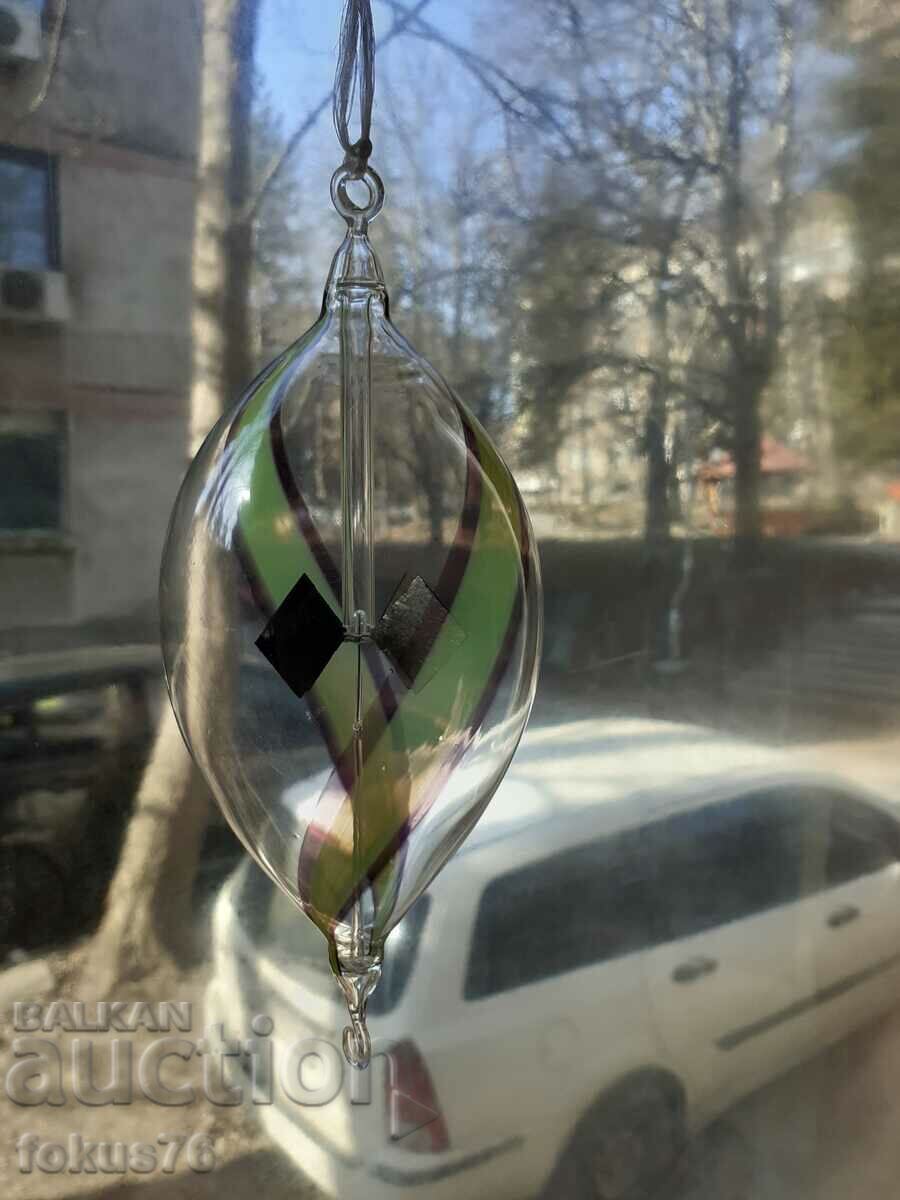 Delivery of Blown glass ball hand painted super fine with carousel