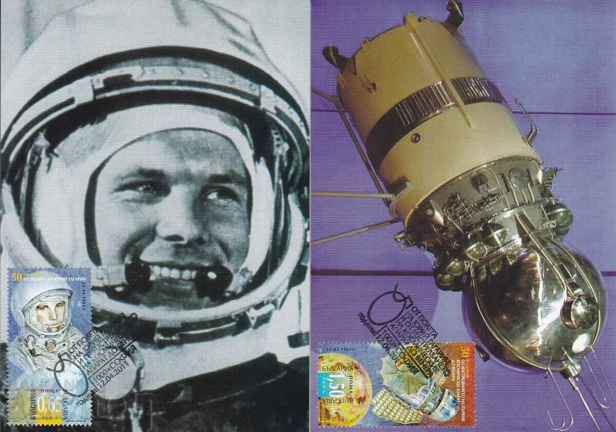 Hărți maxim 2011 Bloc Nr 4970 Cosmos Yuri Gagarin