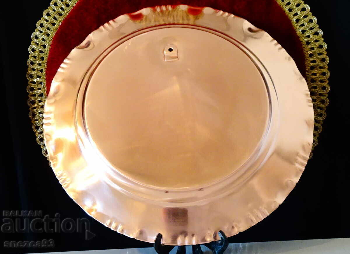 Auction Copper panel, relief painting Sowing. Auction Copper panel, relief painting Sowing.