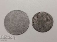 2 Ασημένια νομίσματα ασημένια Αυστρία Αυστρία Ουγγαρία 1774 και 1789