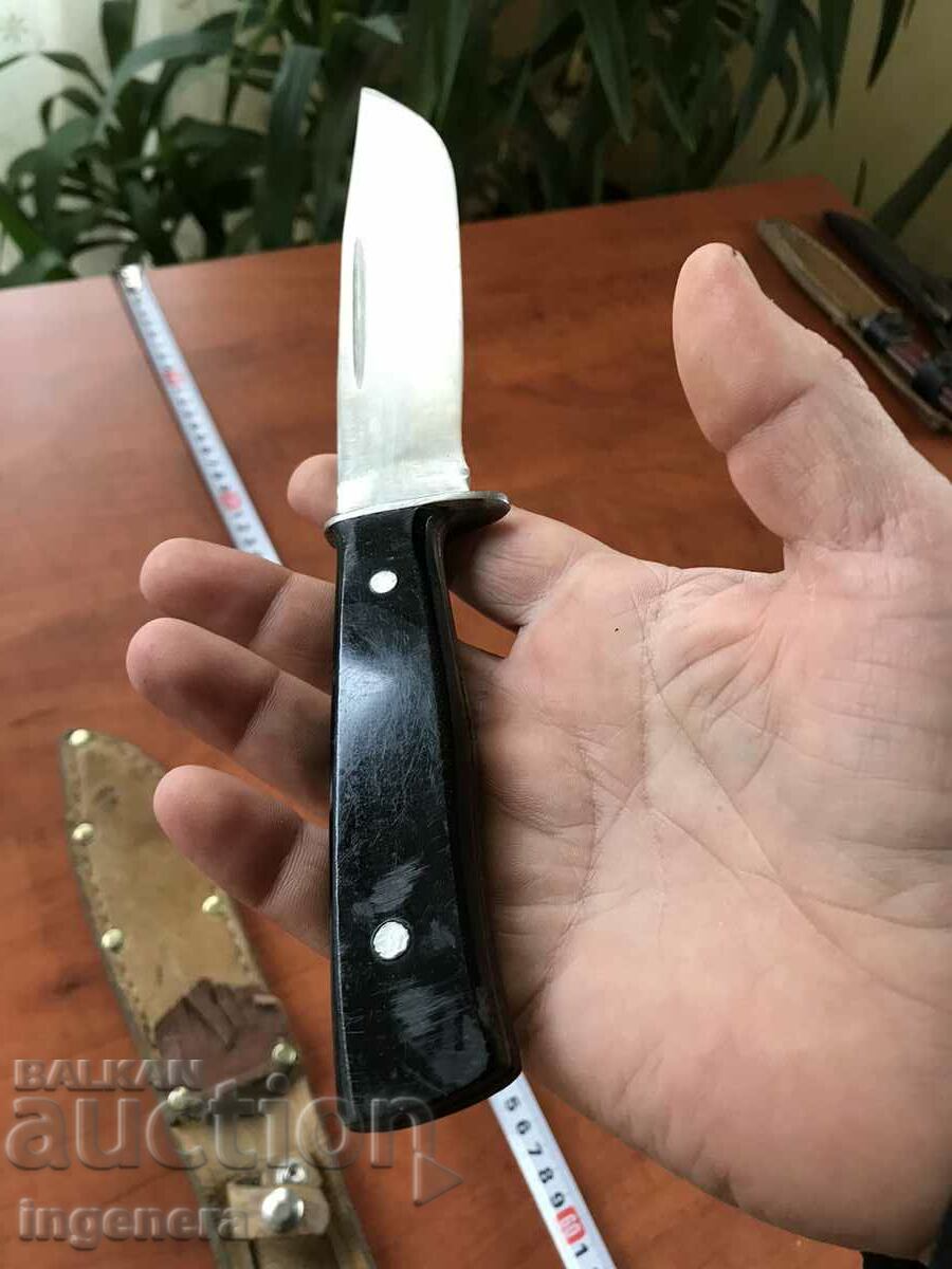 KNIFE BLADE WITH LEATHER HANDLE with price 55.00 BGN | € 28.12