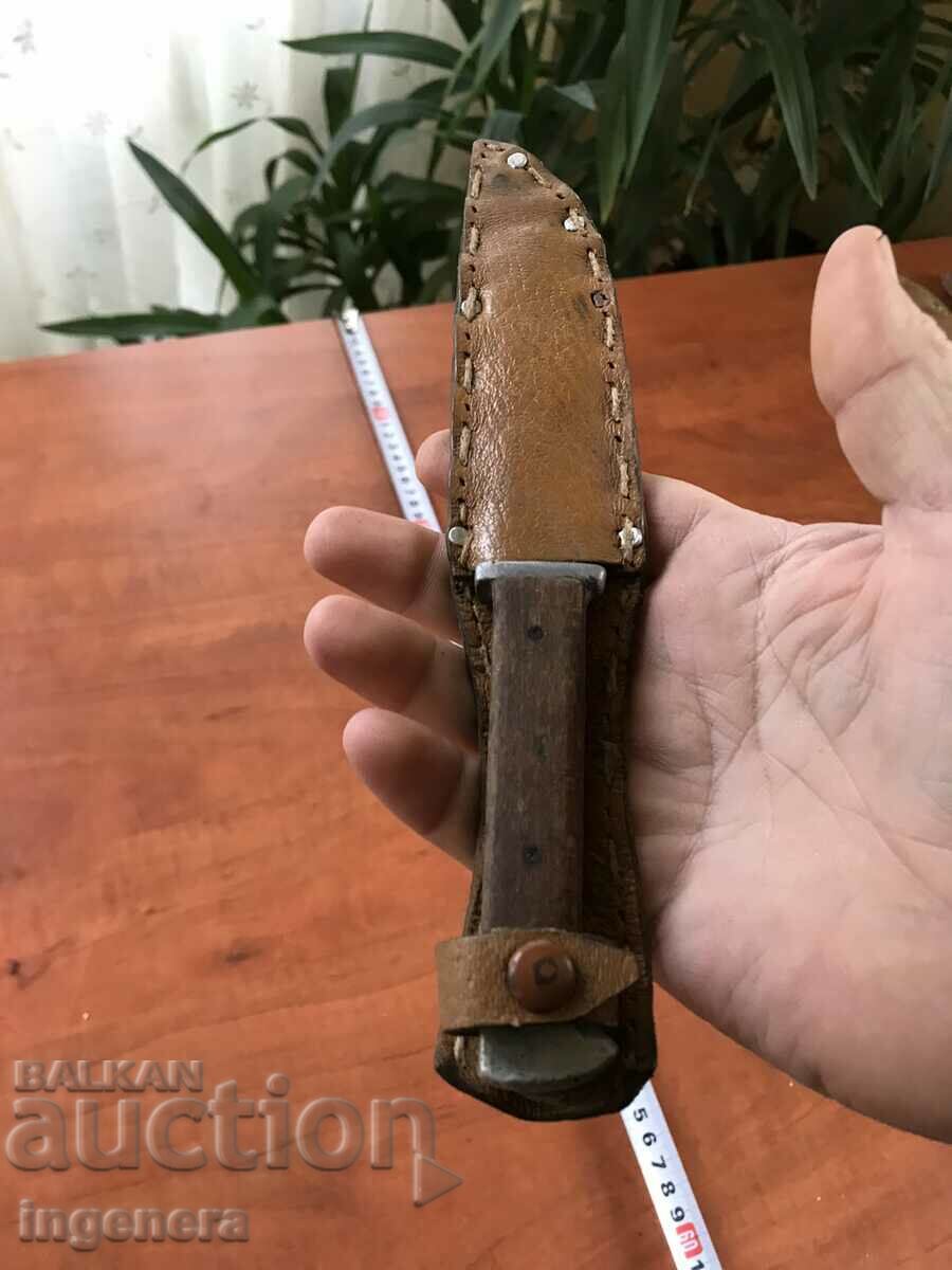 GABBRO BLADE KNIFE WITH LEATHER HANDLE - 5 GABBRO BLADE KNIFE WITH LEATHER HANDLE - 5