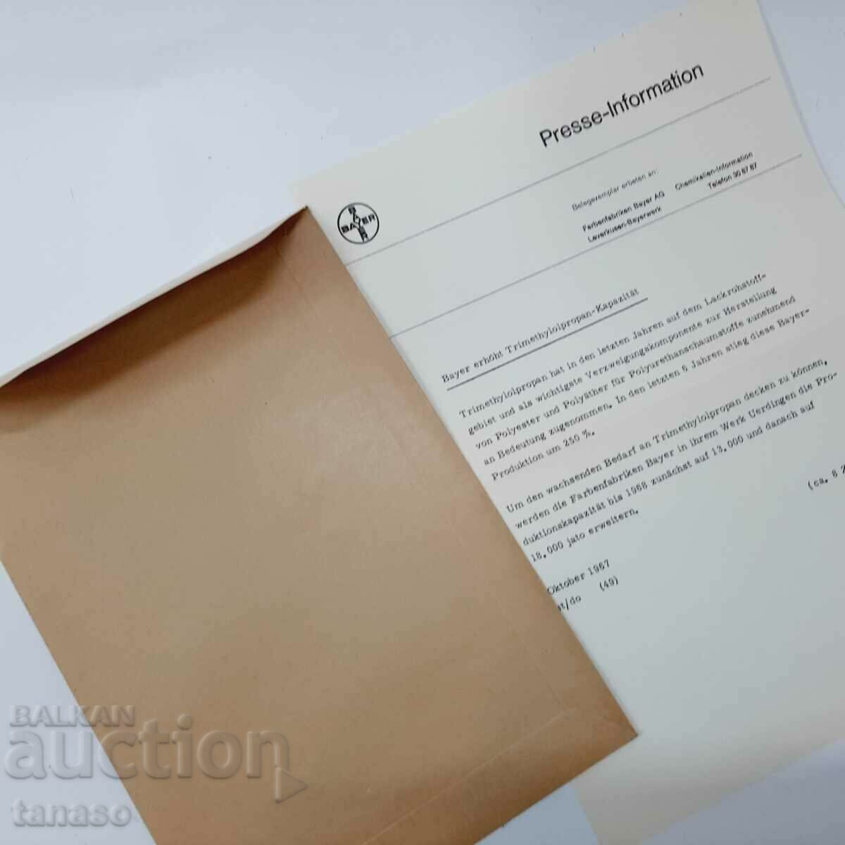 Παλιά γράμματα 1957 σε φακέλους με σφραγίδες Bayer - 4 τεμ. - 7