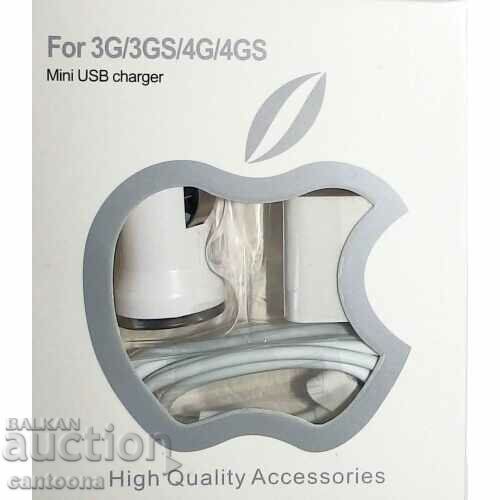 Set for iPhone cable for 3G/3S/4/4S and chargers for 12 and 220