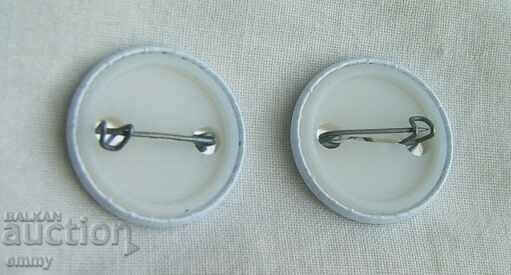 Badge - cartoon character Mickey Mouse, 2 pieces with price 5.00 BGN | € 2.56 Badge - cartoon character Mickey Mouse, 2 pieces with price 5.00 BGN | € 2.56