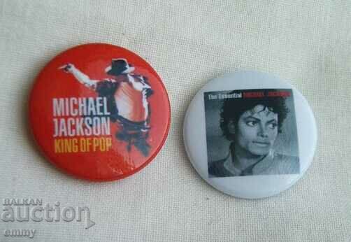 Music badge - Michael Jackson - King of Pop, 2 pieces