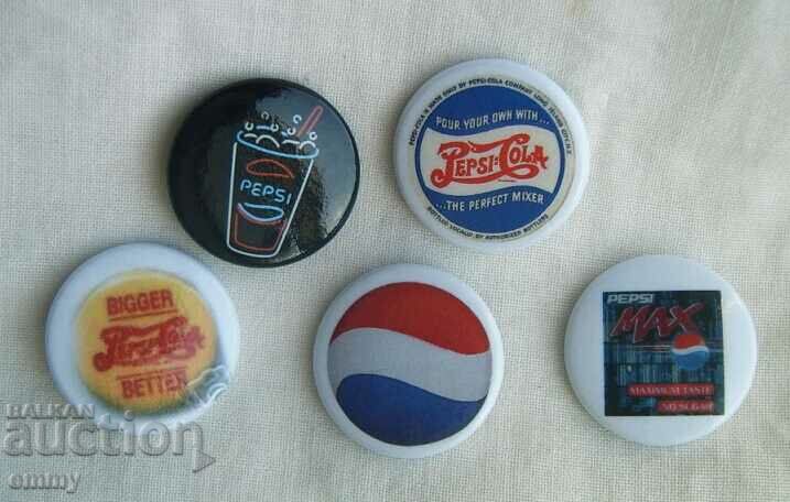 Badge - Pepsi Cola, 5 pieces