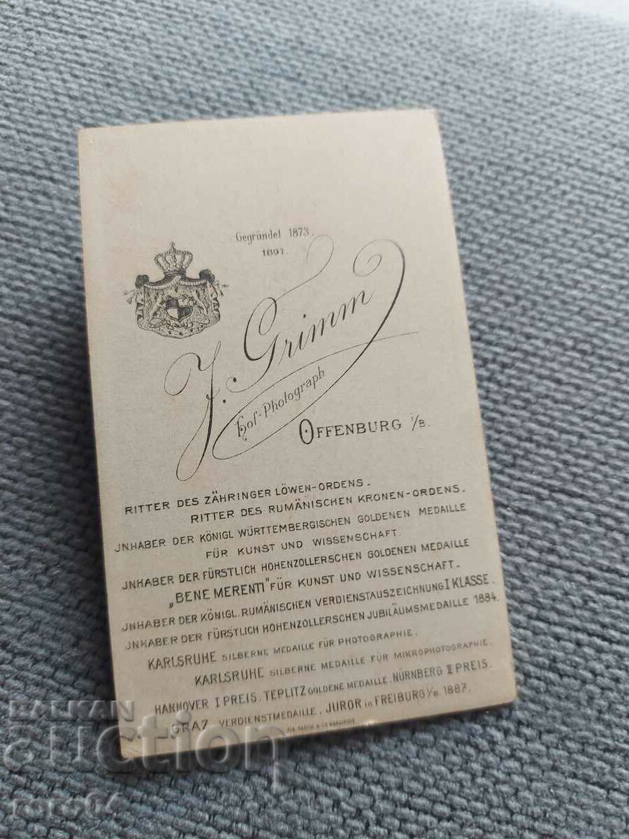 FOTO VECHE - CARTON - SECOLUL XIX - 6