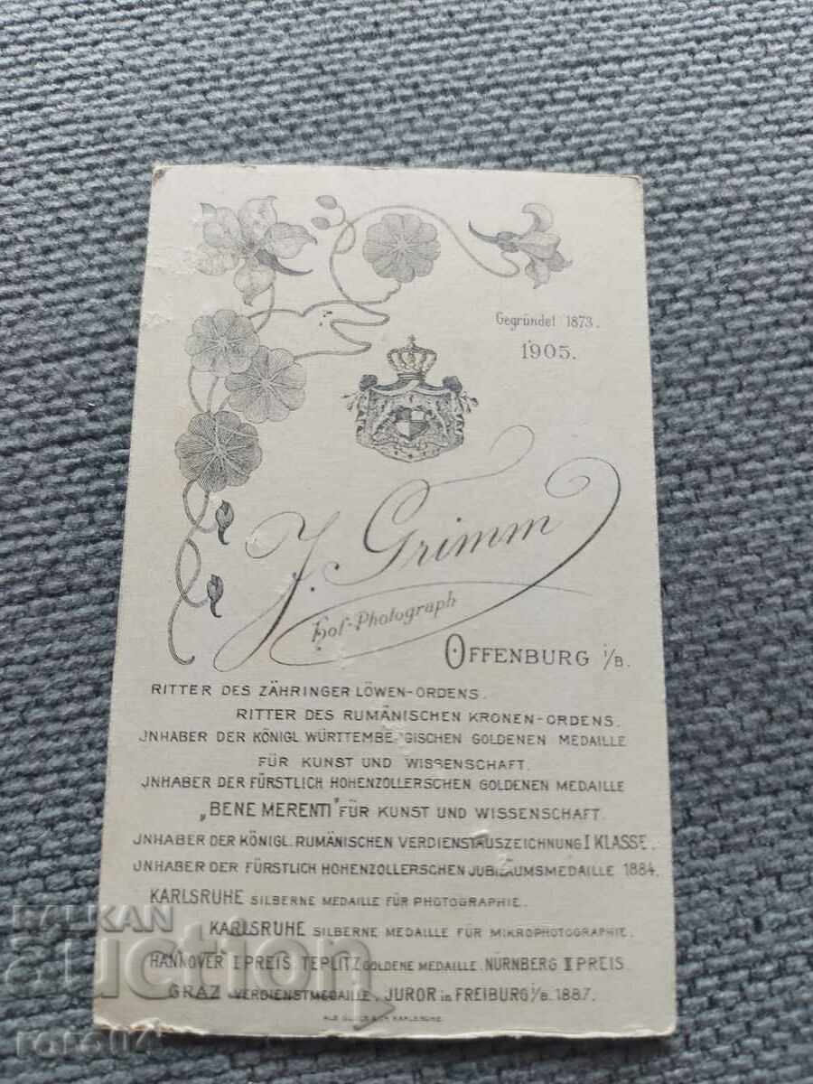 FOTO VECHE - CARTON - SECOLUL XIX - 5