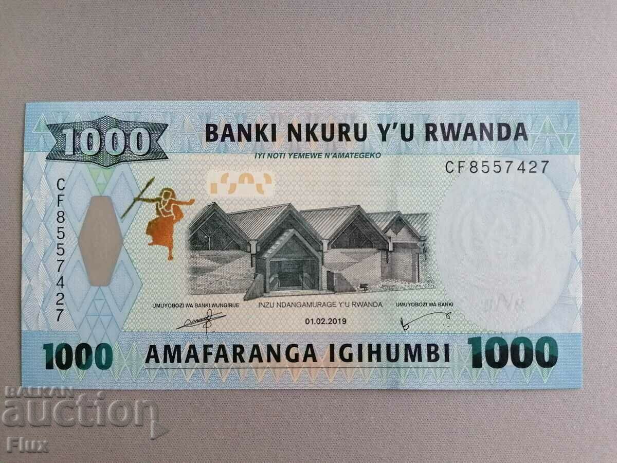 Банкнота - Руанда - 1000 франка UNC | 2019г.