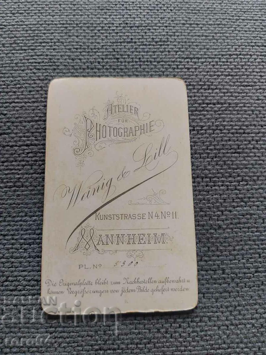 FOTO VECHE - CARTON - SECOLUL XIX - 6