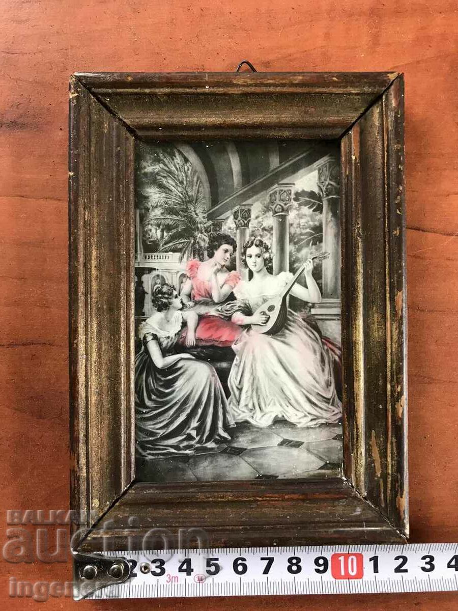 PICTURE REPRODUCTION CARD WOOD FRAME DECOR
