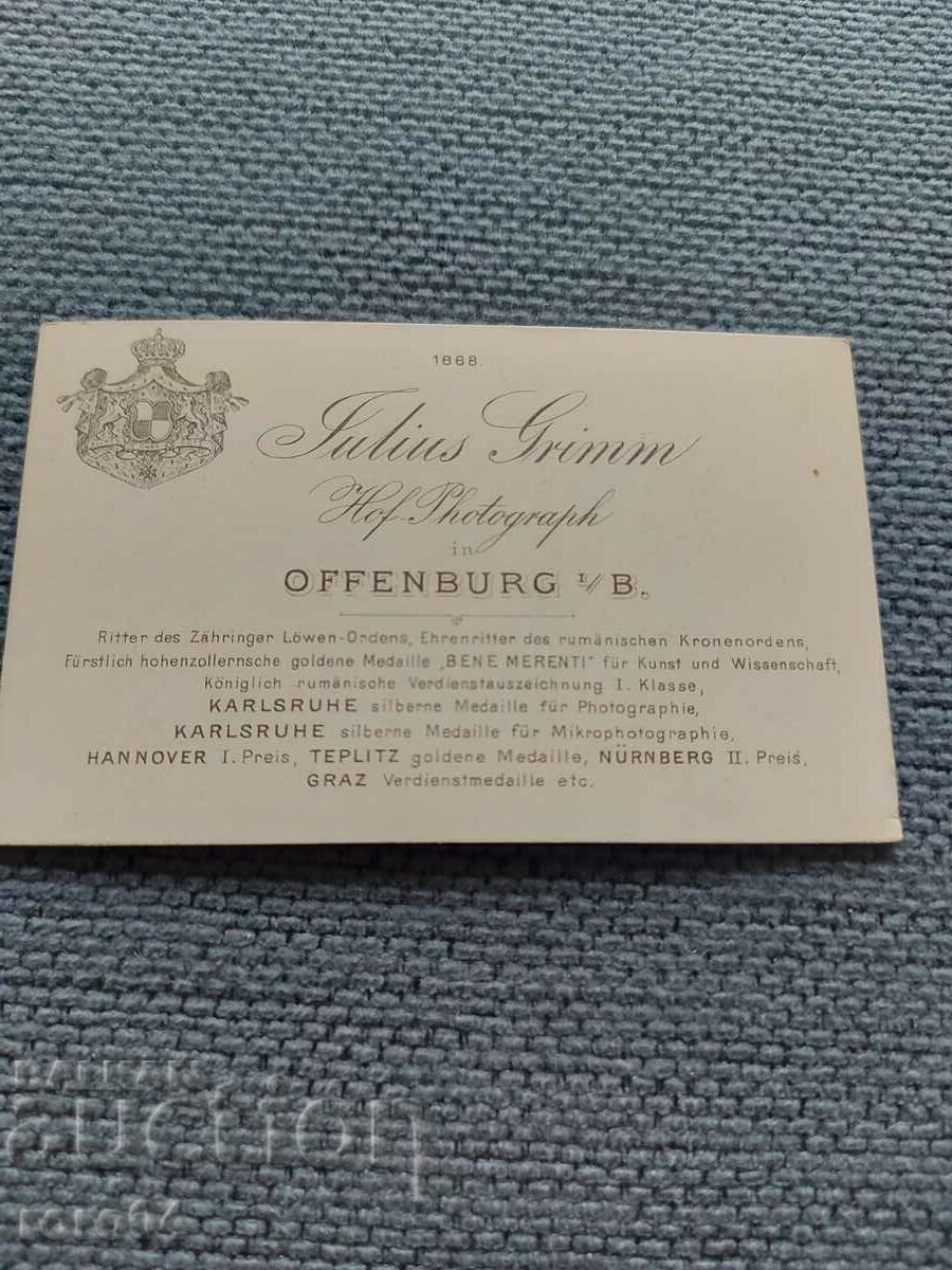 FOTO VECHE - CARTON - SECOLUL XIX - 6 FOTO VECHE - CARTON - SECOLUL XIX - 6