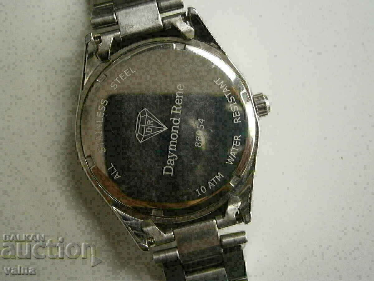DAYMOND RENE, GMT, 10 atm. water resistant, all steel, 44mm - 5