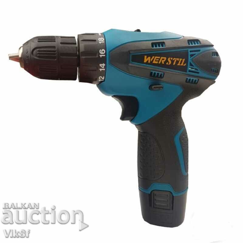 Licitație Șurubelniță fără fir WERSTIL 12V + inserții Licitație Șurubelniță fără fir WERSTIL 12V + inserții