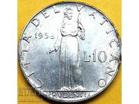 10 λίρες 1958 Βατικανό