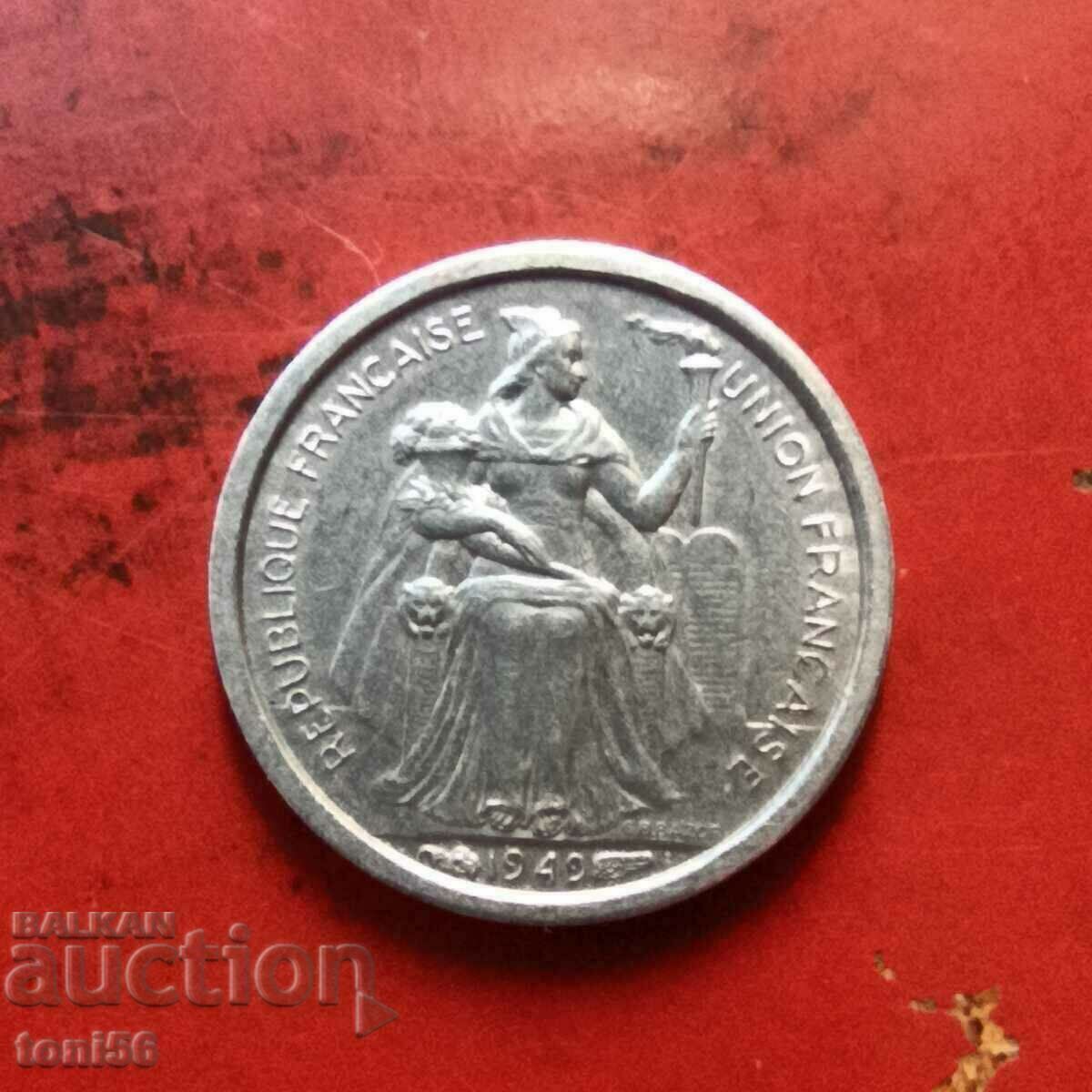 New Caledonia 50 centimeters 1949 UNC with price 6.00 BGN | € 3.07 New Caledonia 50 centimeters 1949 UNC with price 6.00 BGN | € 3.07